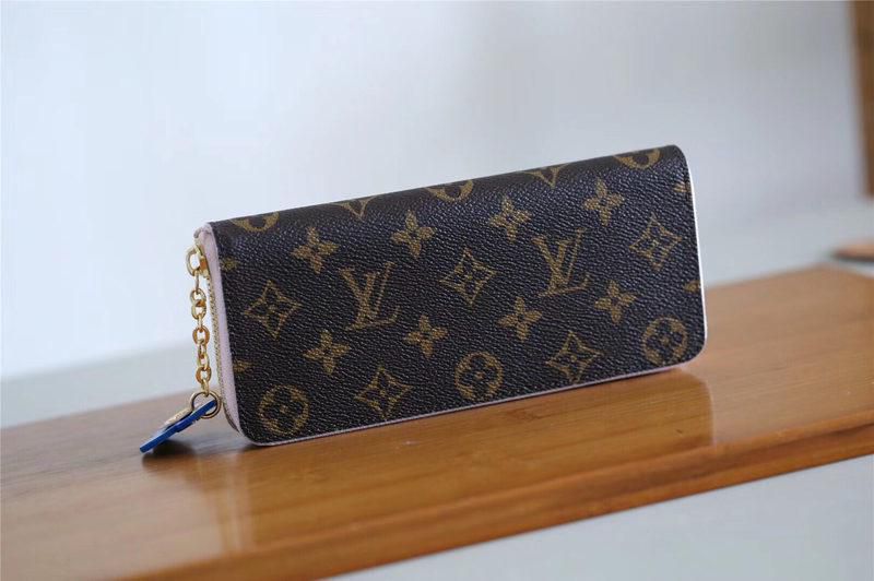 #m63896 l**is V*t*n 2019 monogram canvas emilie wallet-rose ballerin