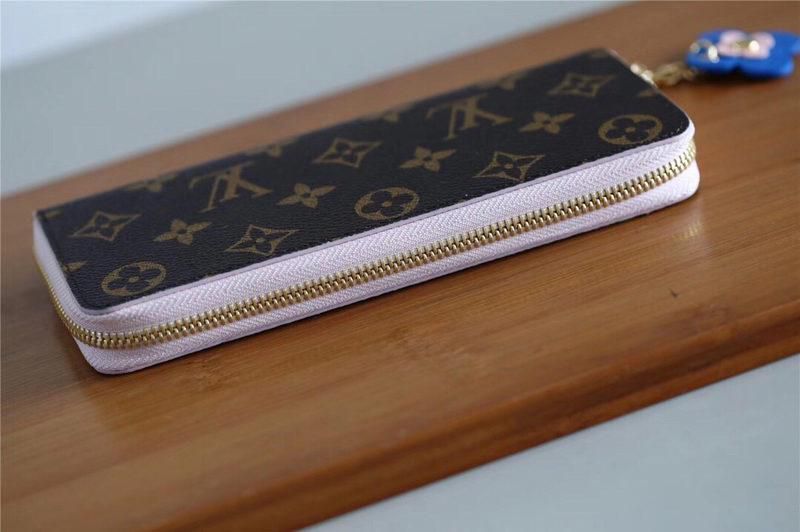 #m63896 l**is V*t*n 2019 monogram canvas emilie wallet-rose ballerin