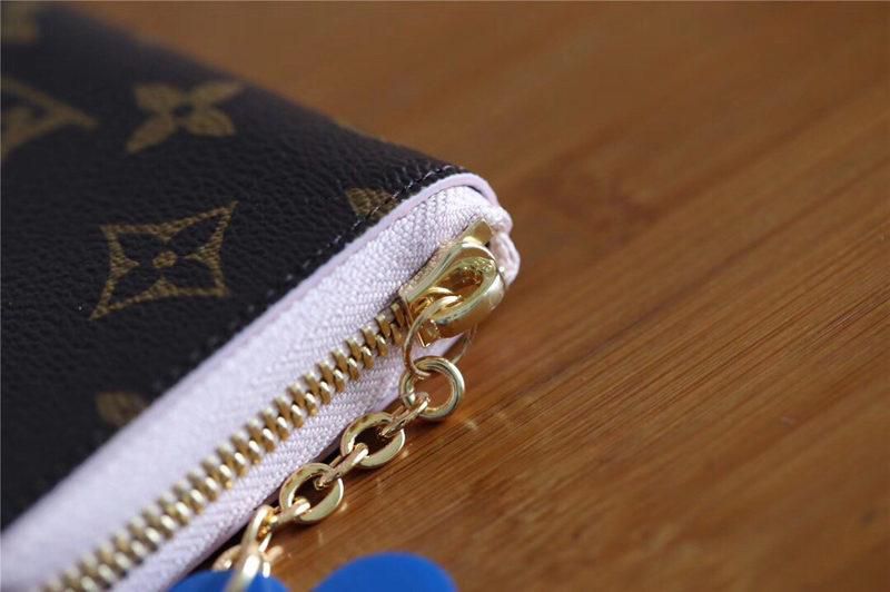 #m63896 l**is V*t*n 2019 monogram canvas emilie wallet-rose ballerin