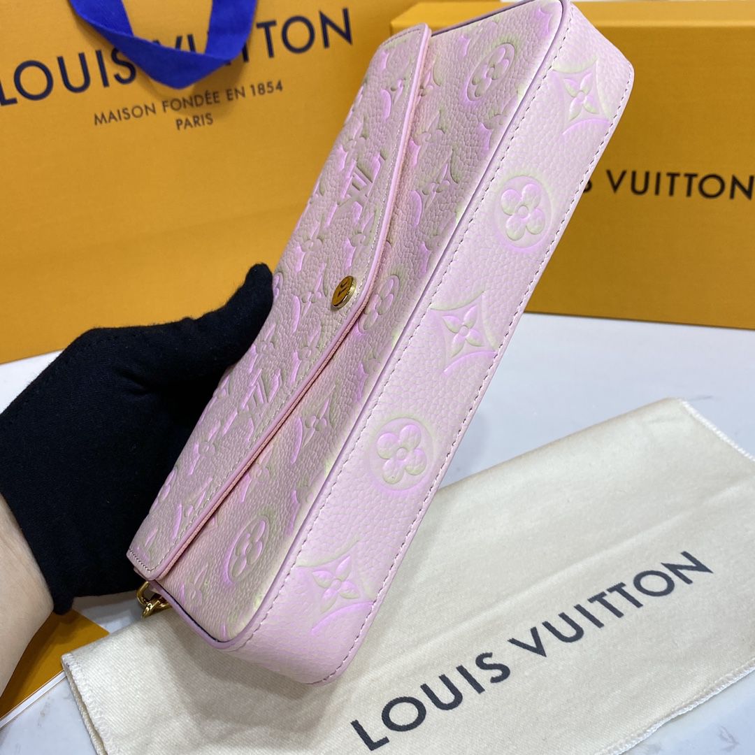#m64064 l**is V*t*n monogram empreinte félicie pochette-pink