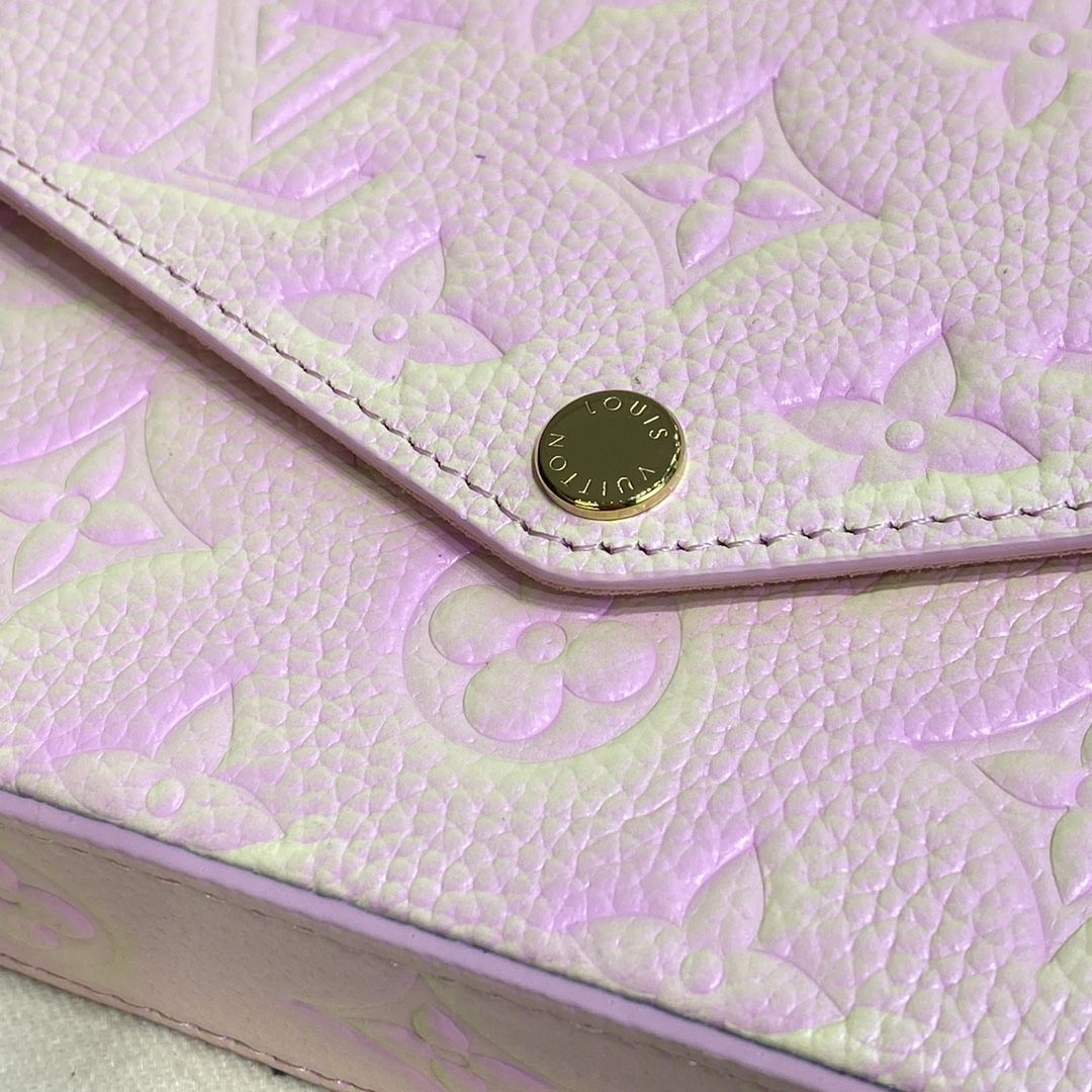 #m64064 l**is V*t*n monogram empreinte félicie pochette-pink