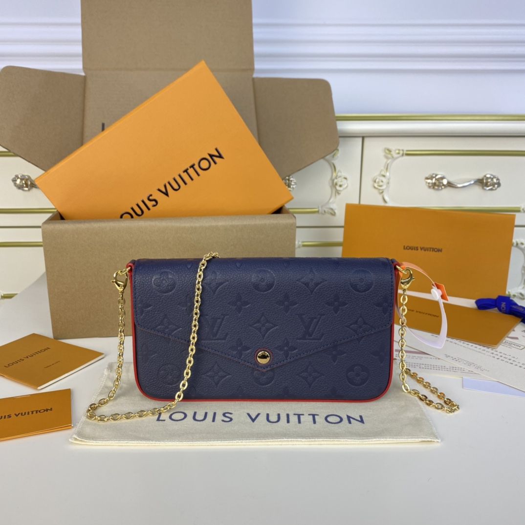 #m64099 l**is V*t*n 2020 félicie pochette-marine rouge