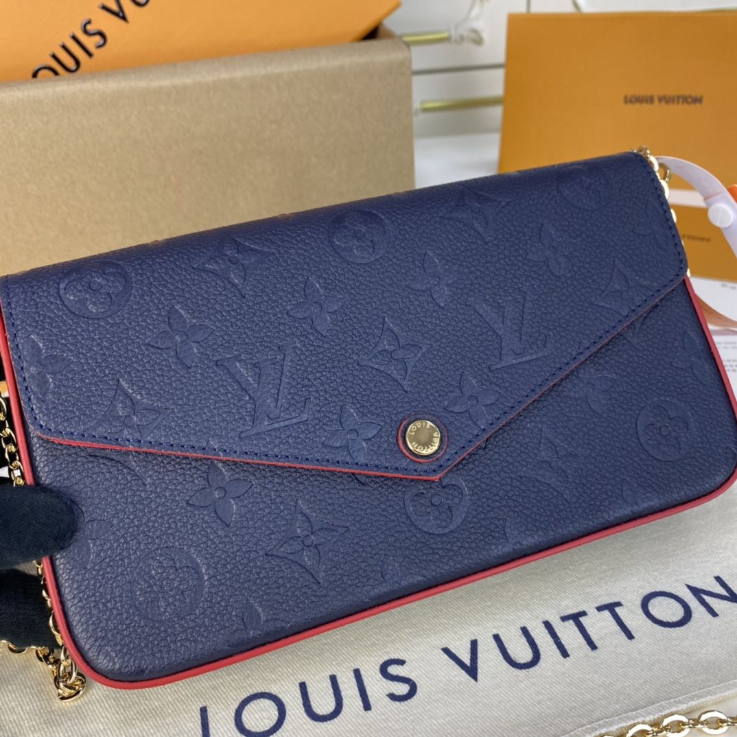 #m64099 l**is V*t*n 2020 félicie pochette-marine rouge