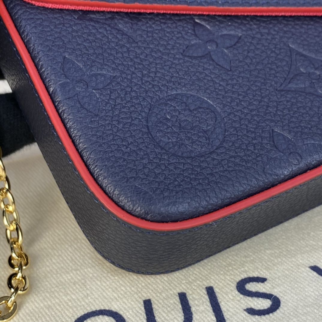 #m64099 l**is V*t*n 2020 félicie pochette-marine rouge