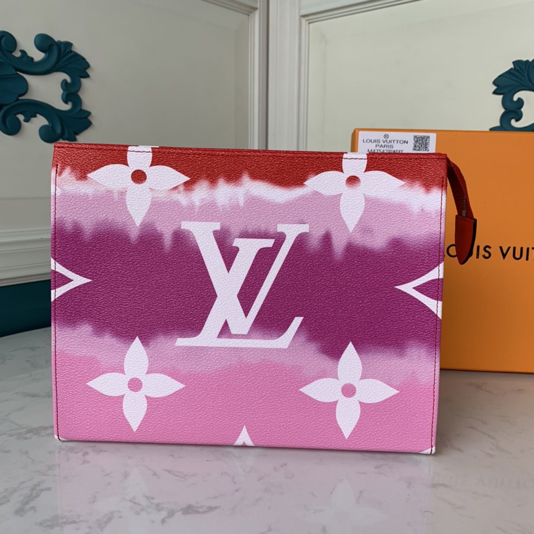 #m69137 l**is V*t*n monogram canvas lv escale poche toilette 26-red