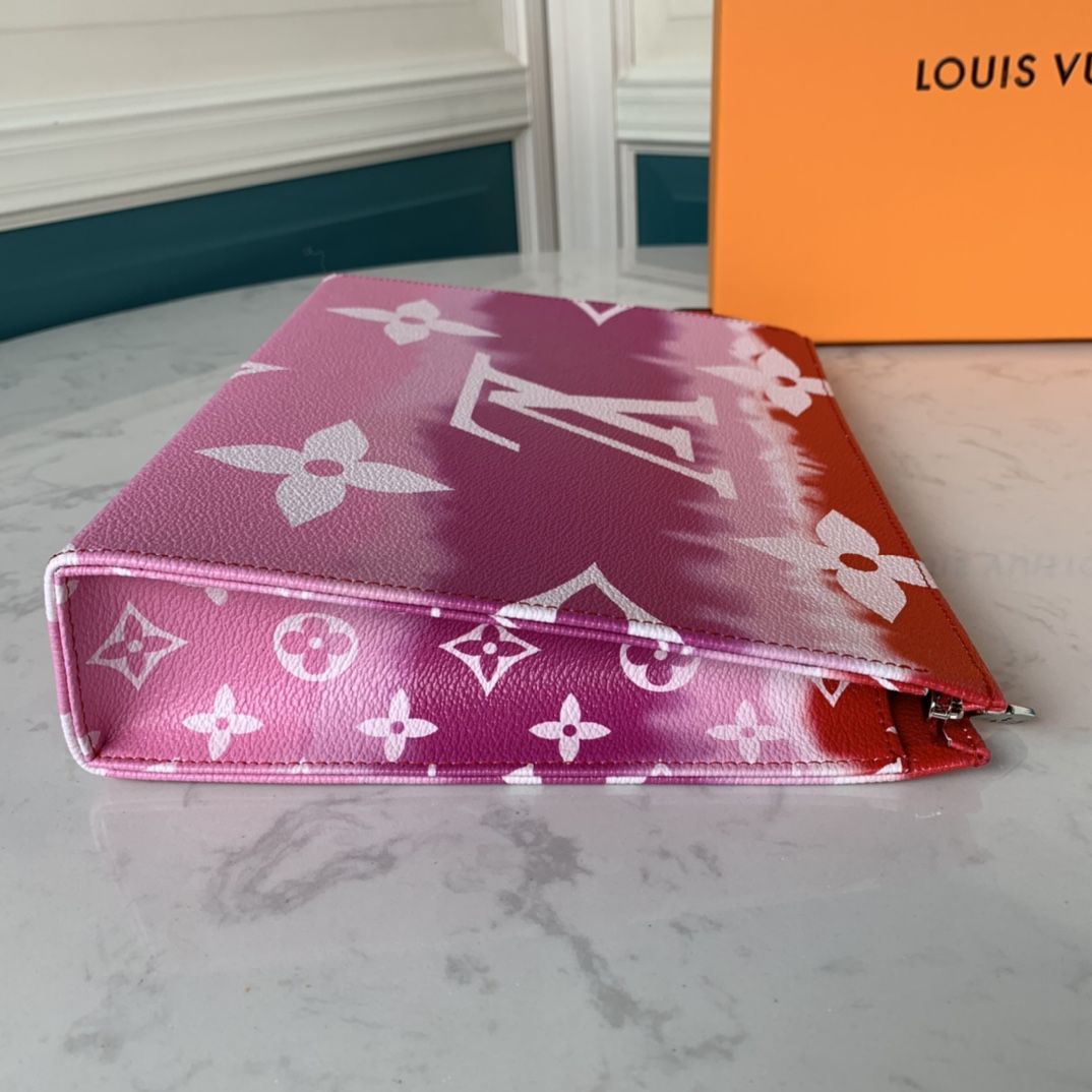 #m69137 l**is V*t*n monogram canvas lv escale poche toilette 26-red