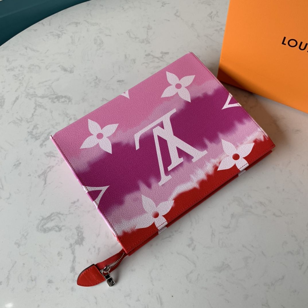 #m69137 l**is V*t*n monogram canvas lv escale poche toilette 26-red