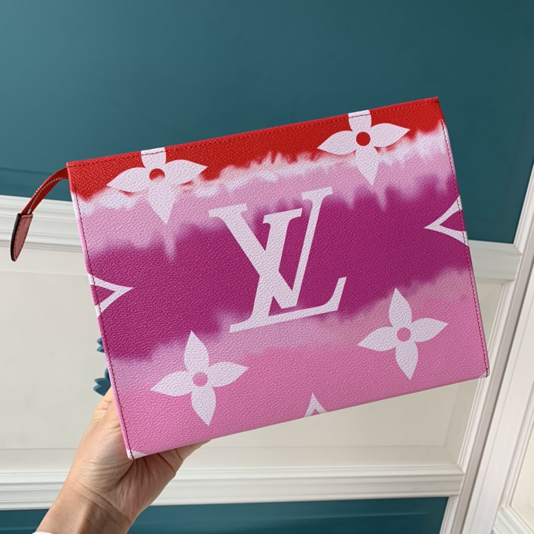 #m69137 l**is V*t*n monogram canvas lv escale poche toilette 26-red