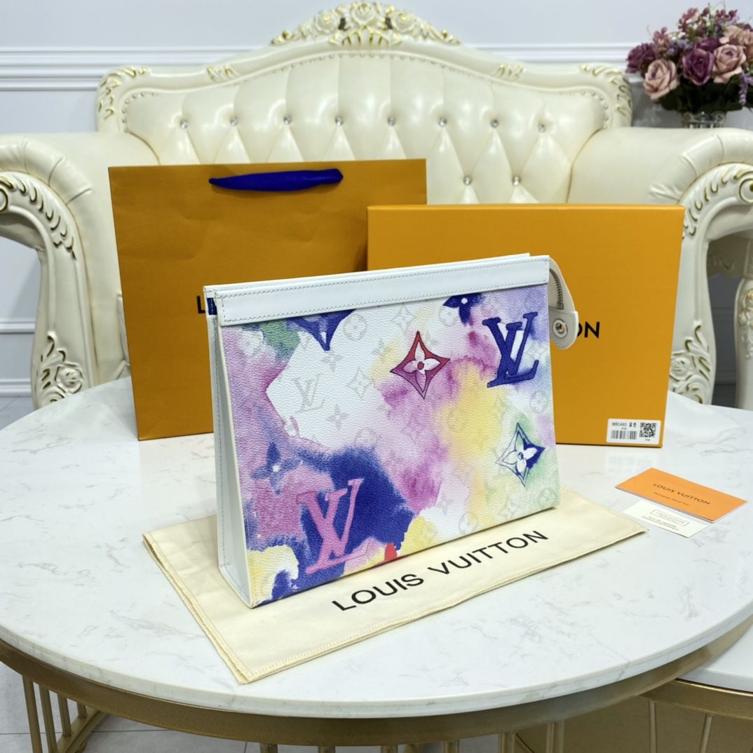#m80460 l**is V*t*n monogram watercolor multico pochette voyage mm