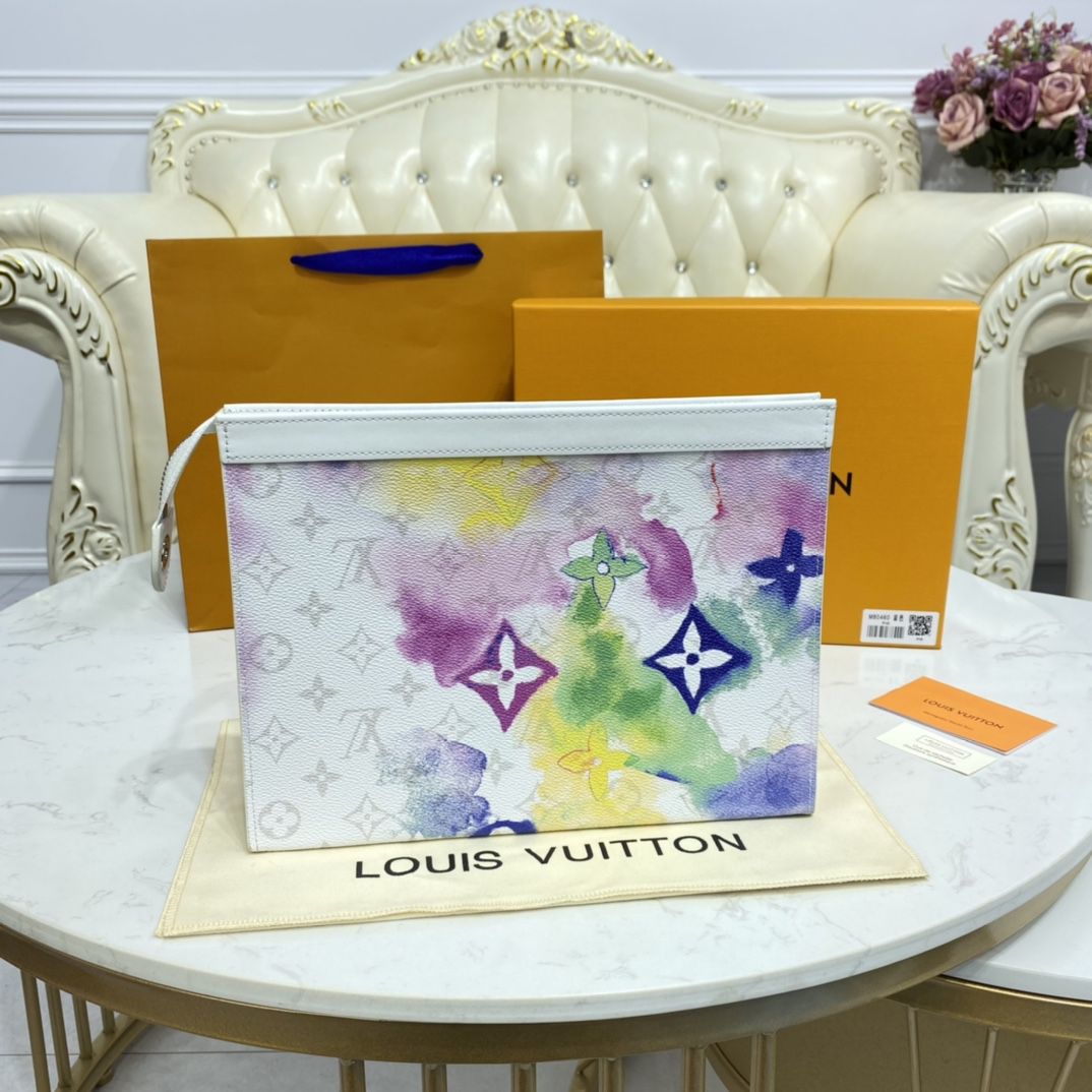#m80460 l**is V*t*n monogram watercolor multico pochette voyage mm