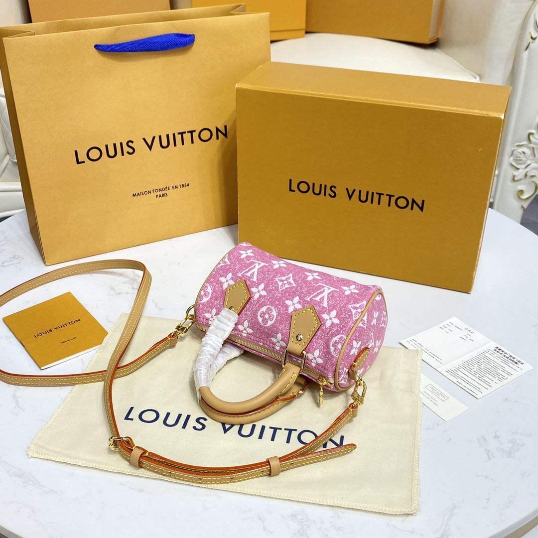 #m81213 l**is V*t*n monogram jacquard denim nano speedy