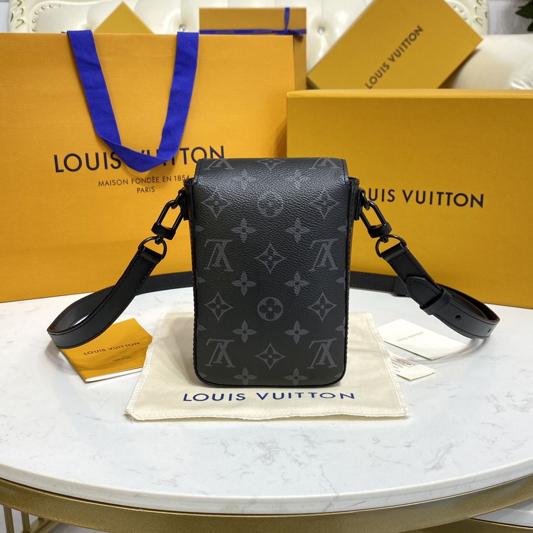 #m81522 l**is V*t*n monogram macassar s-lock vertical wearable wallet-black