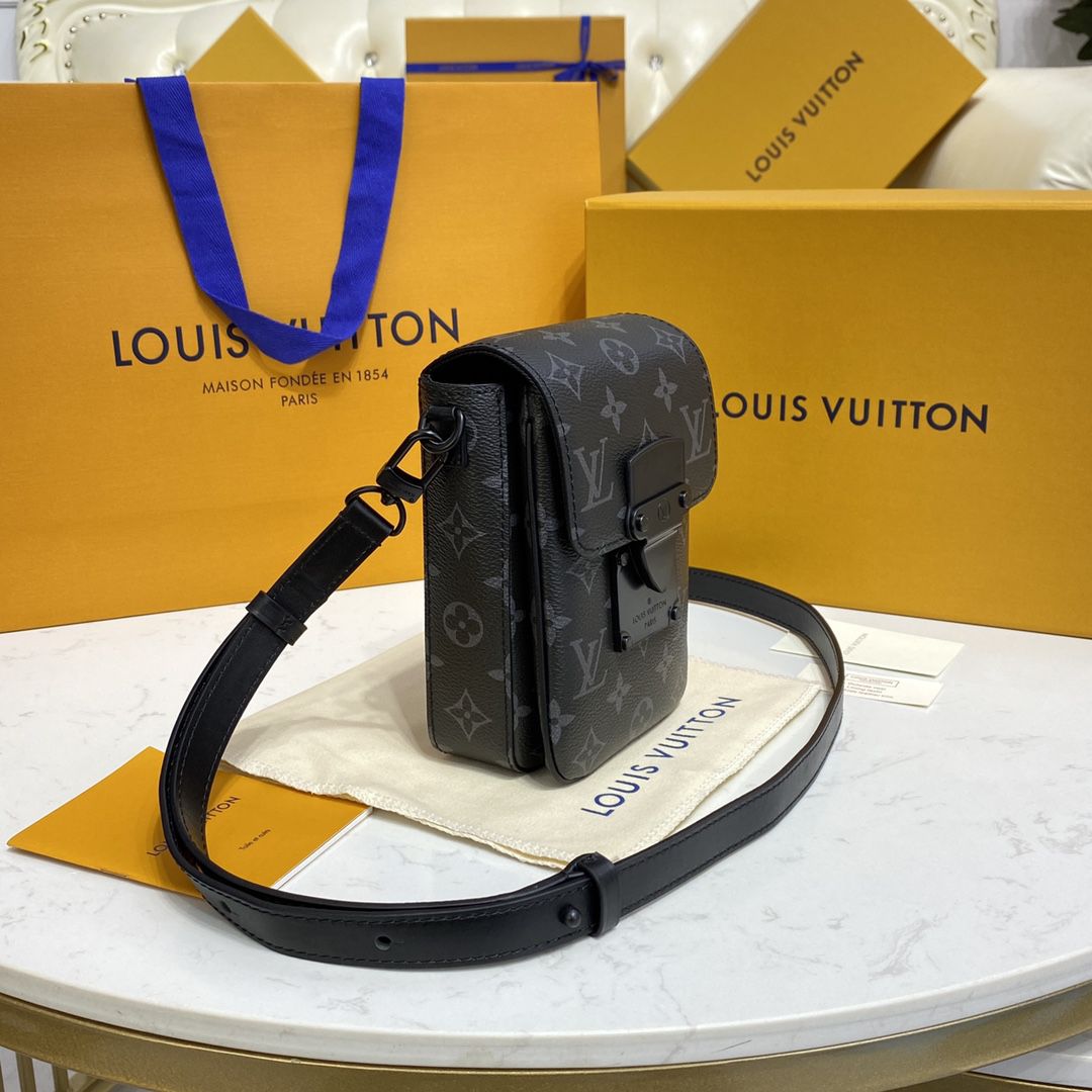 #m81522 l**is V*t*n monogram macassar s-lock vertical wearable wallet-black