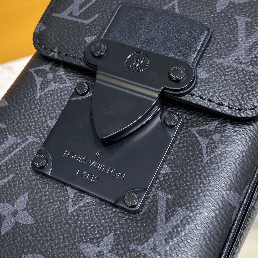 #m81522 l**is V*t*n monogram macassar s-lock vertical wearable wallet-black