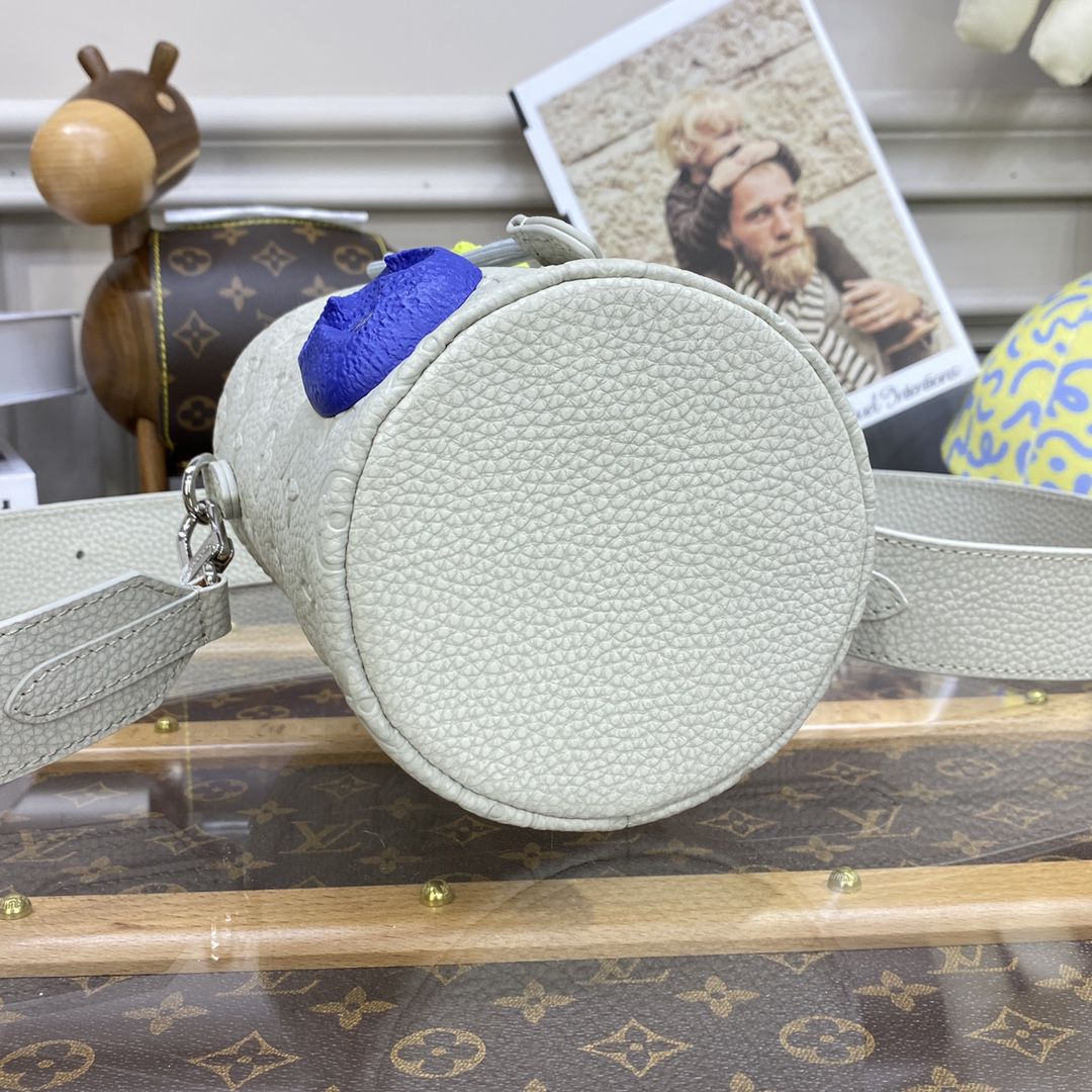 #m81572 l**is V*t*n monogram virgil abloh’s “climbing” chalk pouch-cream