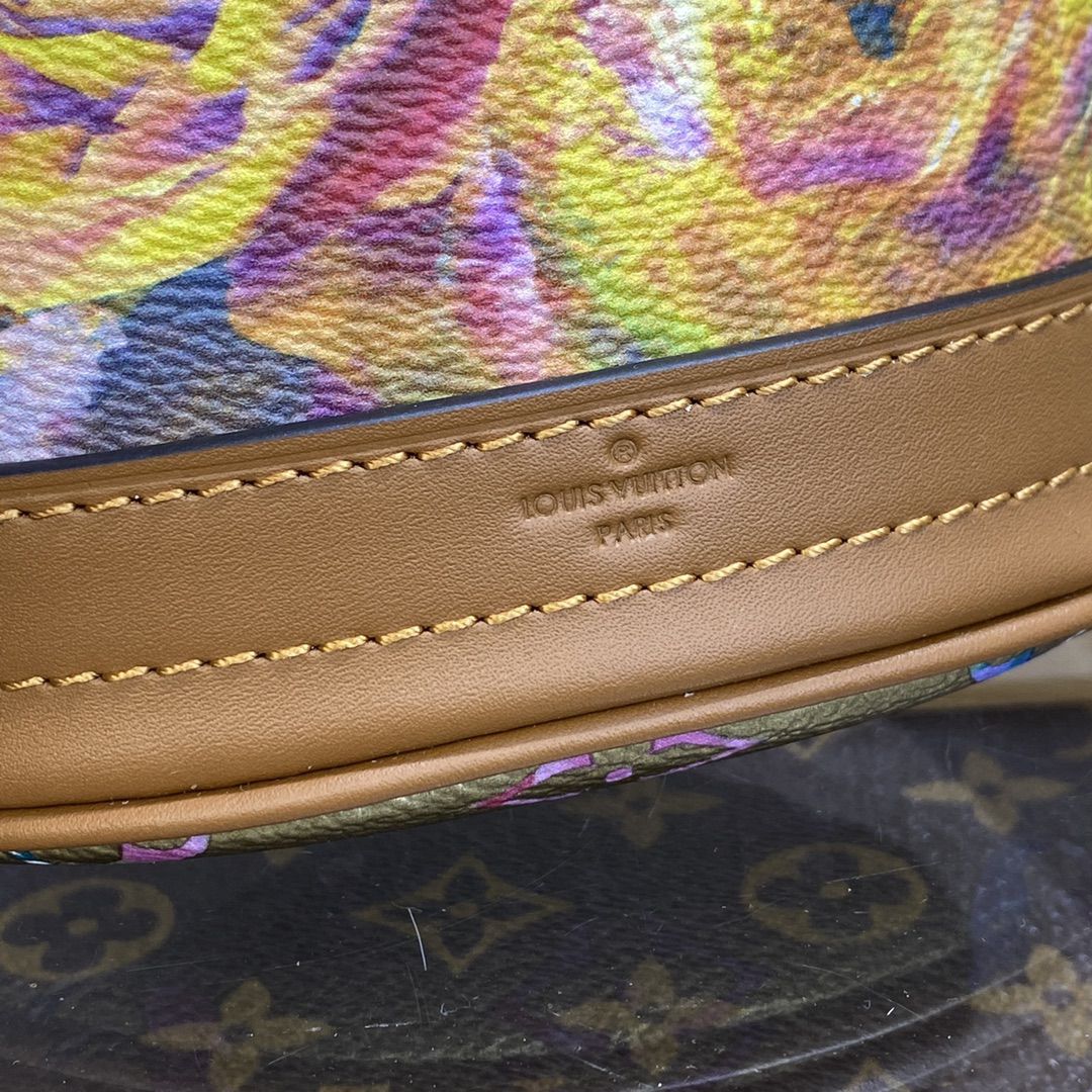 #m81724 l**is V*t*n flower patterned canvas nano bucket bag