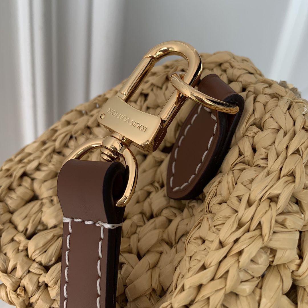 #m83525 l**is V*t*n natural raffia nano speedy bag