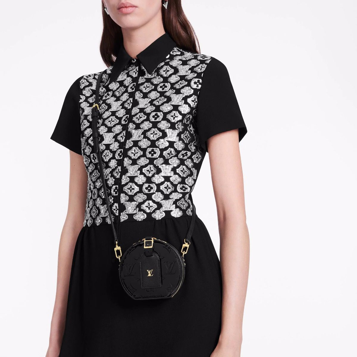 #m90469 l**is V*t*n monogram vernis mini boîte chapeau