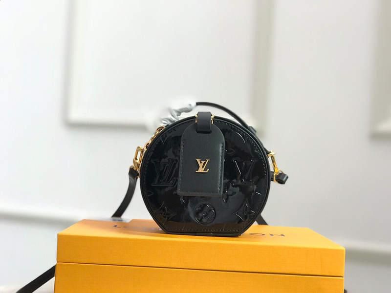 #m90469 l**is V*t*n monogram vernis mini boîte chapeau