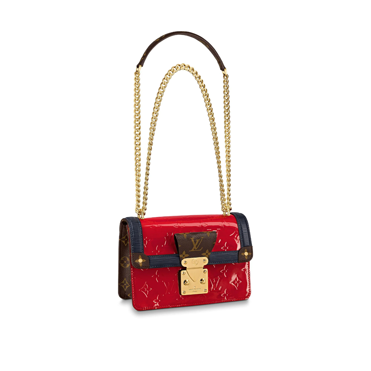 #m90517 l**is V*t*n lv wynwood chain bag-scarlet red