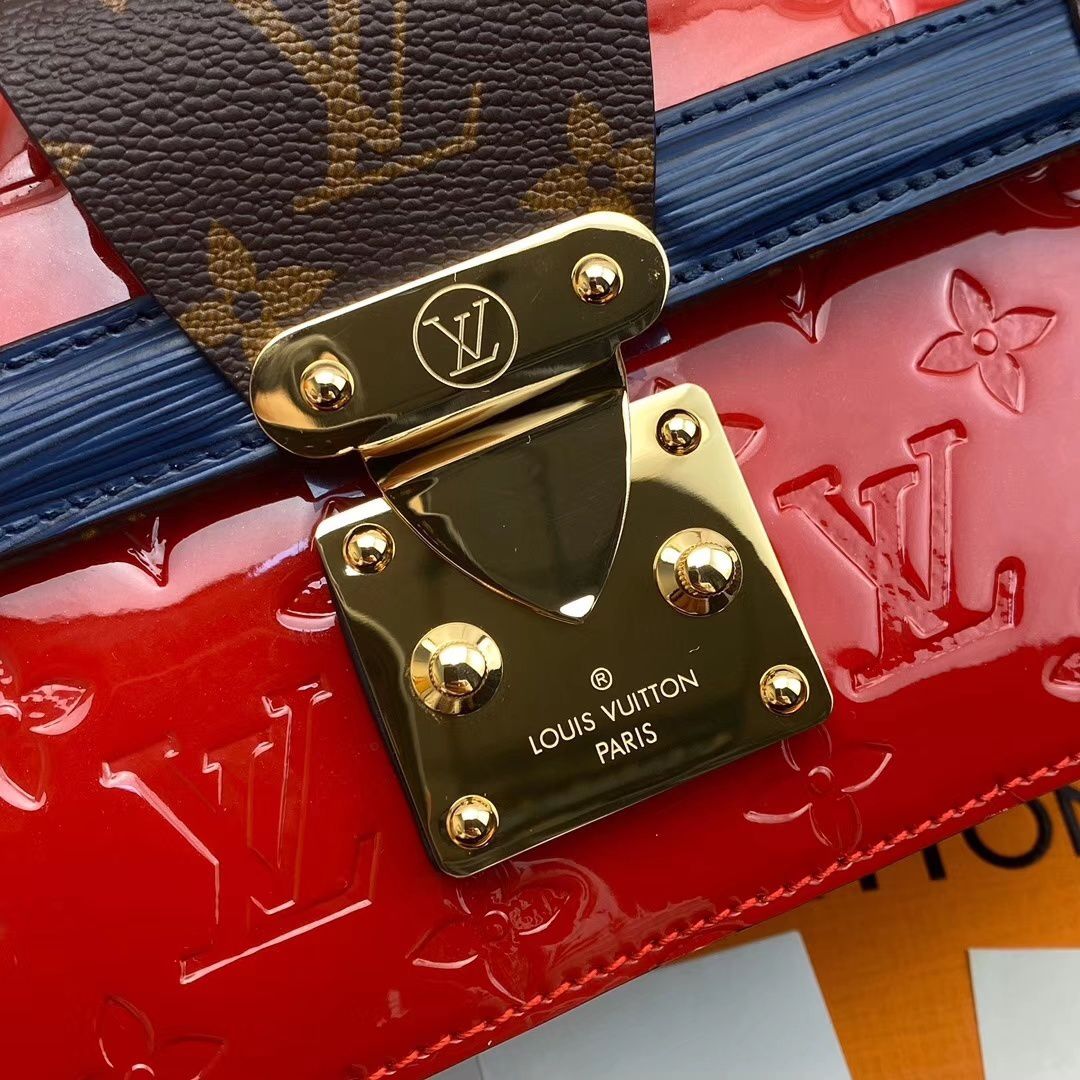 #m90517 l**is V*t*n lv wynwood chain bag-scarlet red
