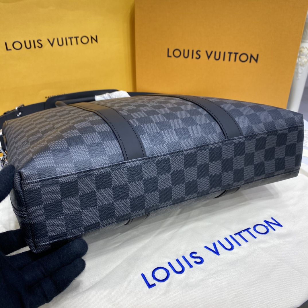 #n40000 l**is V*t*n damier graphite anton tote