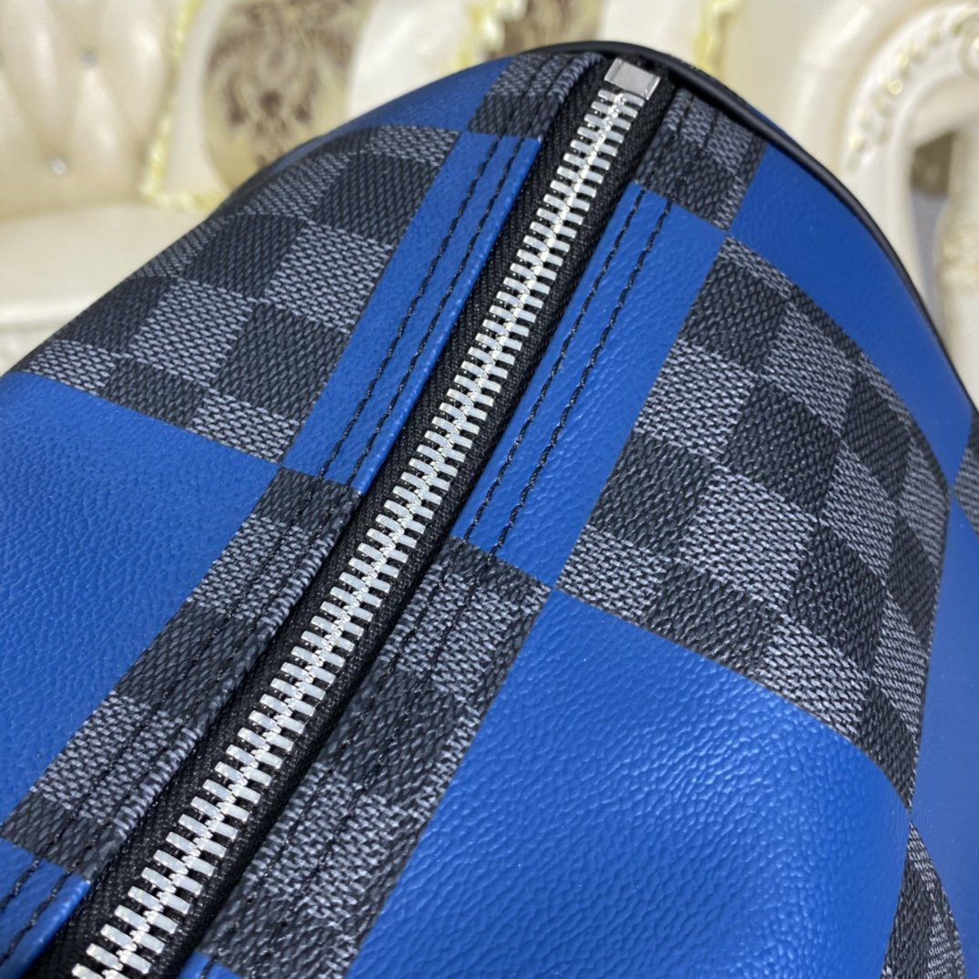 #n40410 l**is V*t*n blue damier graphite giant keepall bandouliere 50