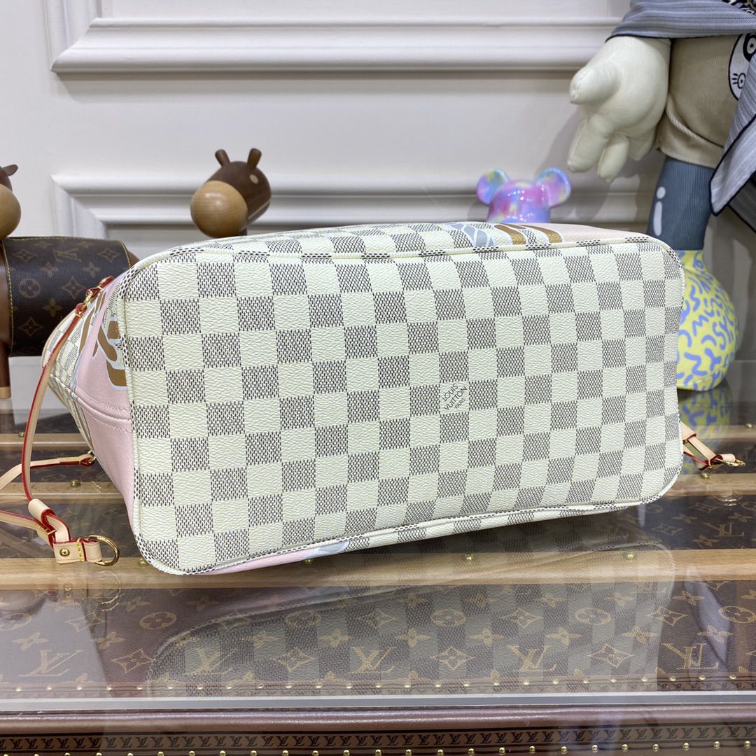 #n40471 l**is V*t*n damier azur neverfull mm tote bag