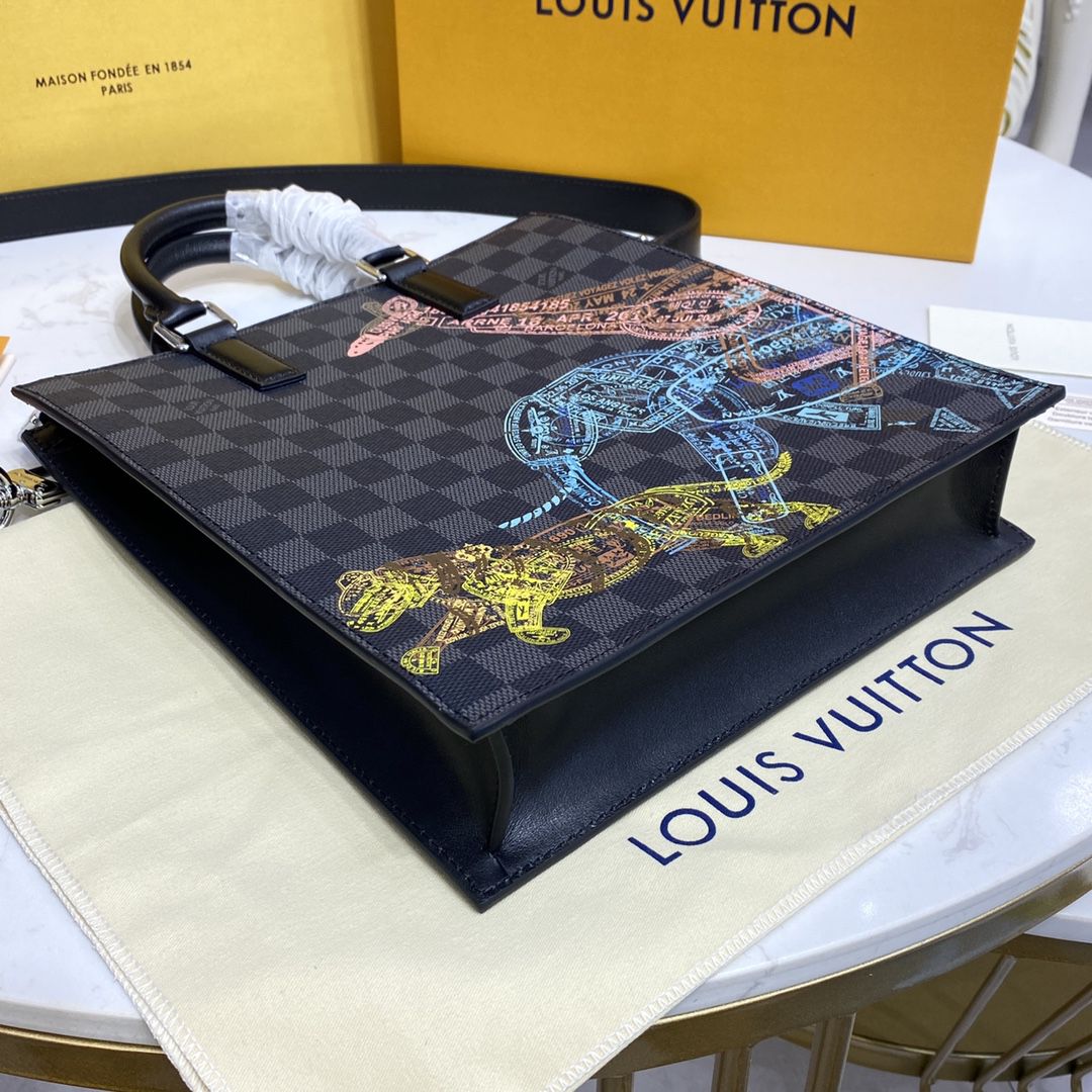 #n45276 l**is V*t*n damier graphite sac plat cross bag