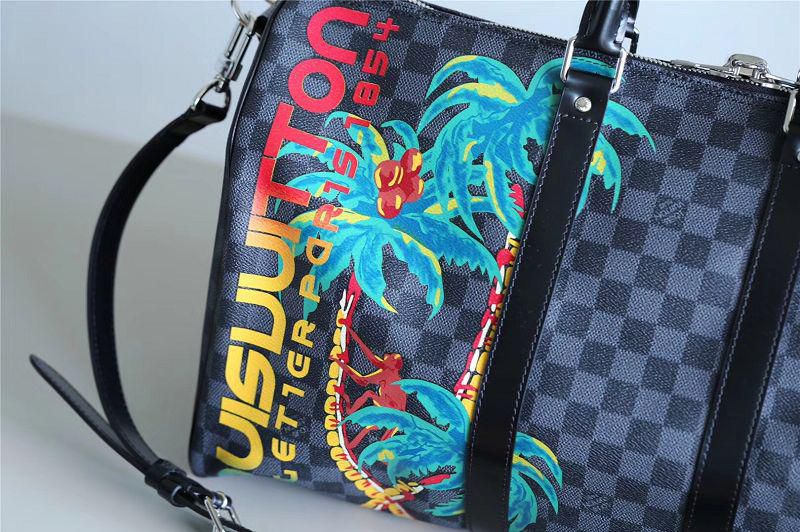 #n50002 l**is V*t*n 2018 keepall bandoulière 45-damier cobalt canvas