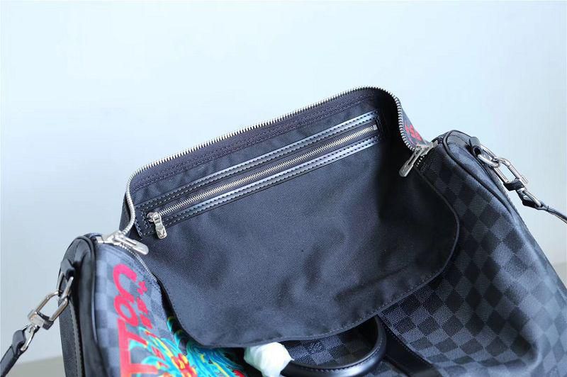 #n50002 l**is V*t*n 2018 keepall bandoulière 45-damier cobalt canvas