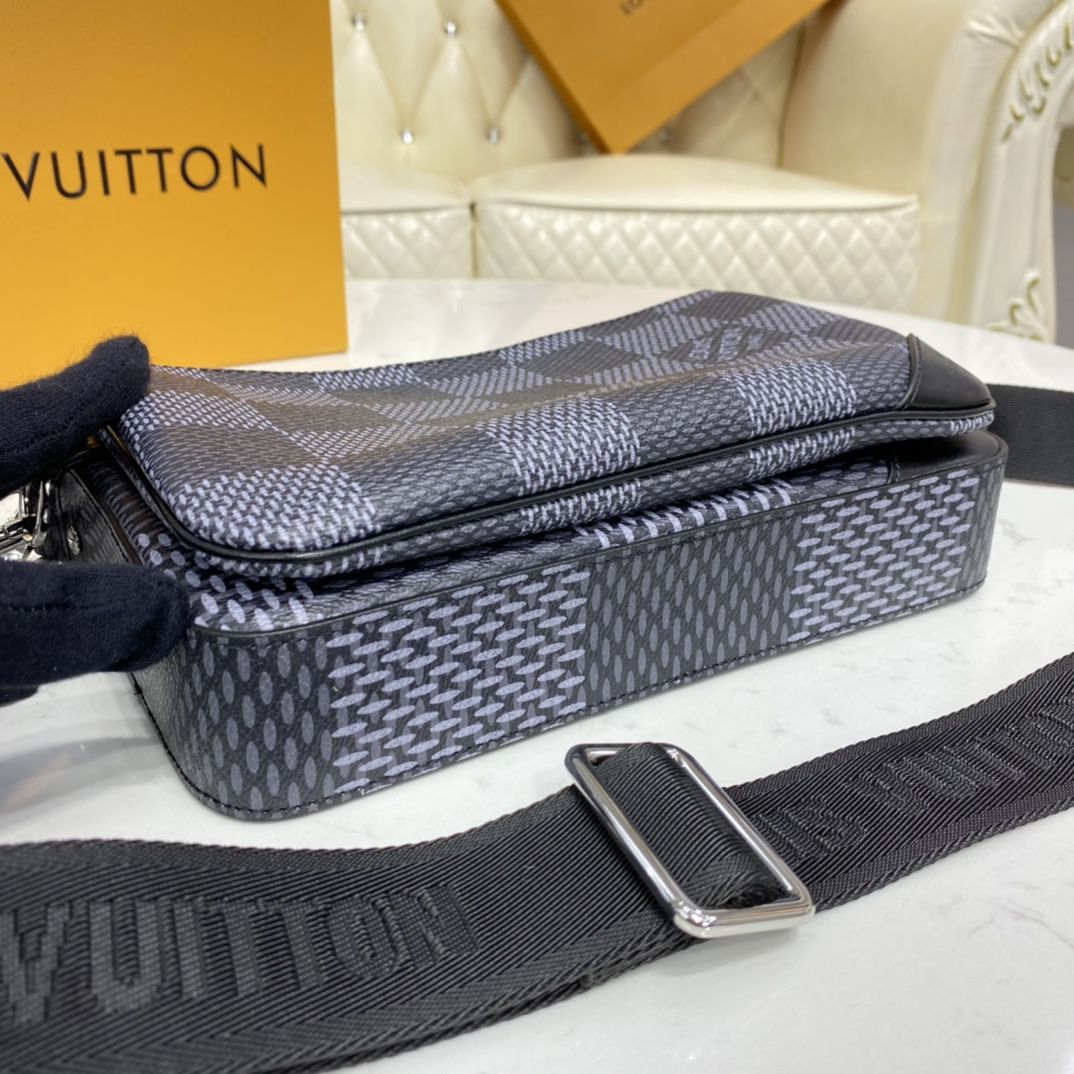 #n50017 l**is V*t*n damier graphite trio messenger