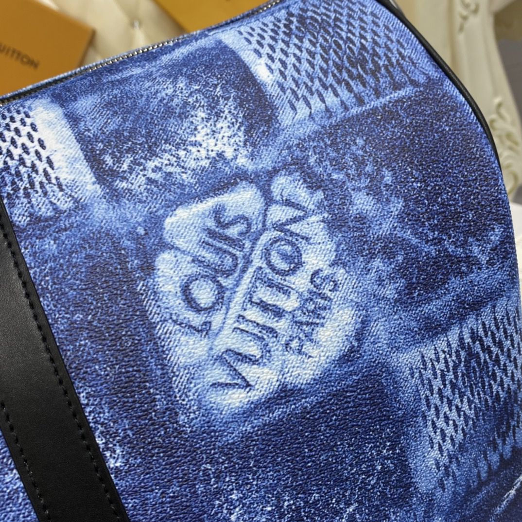 #n50059 l**is V*t*n damier salt canvas keepall bandouliere 50