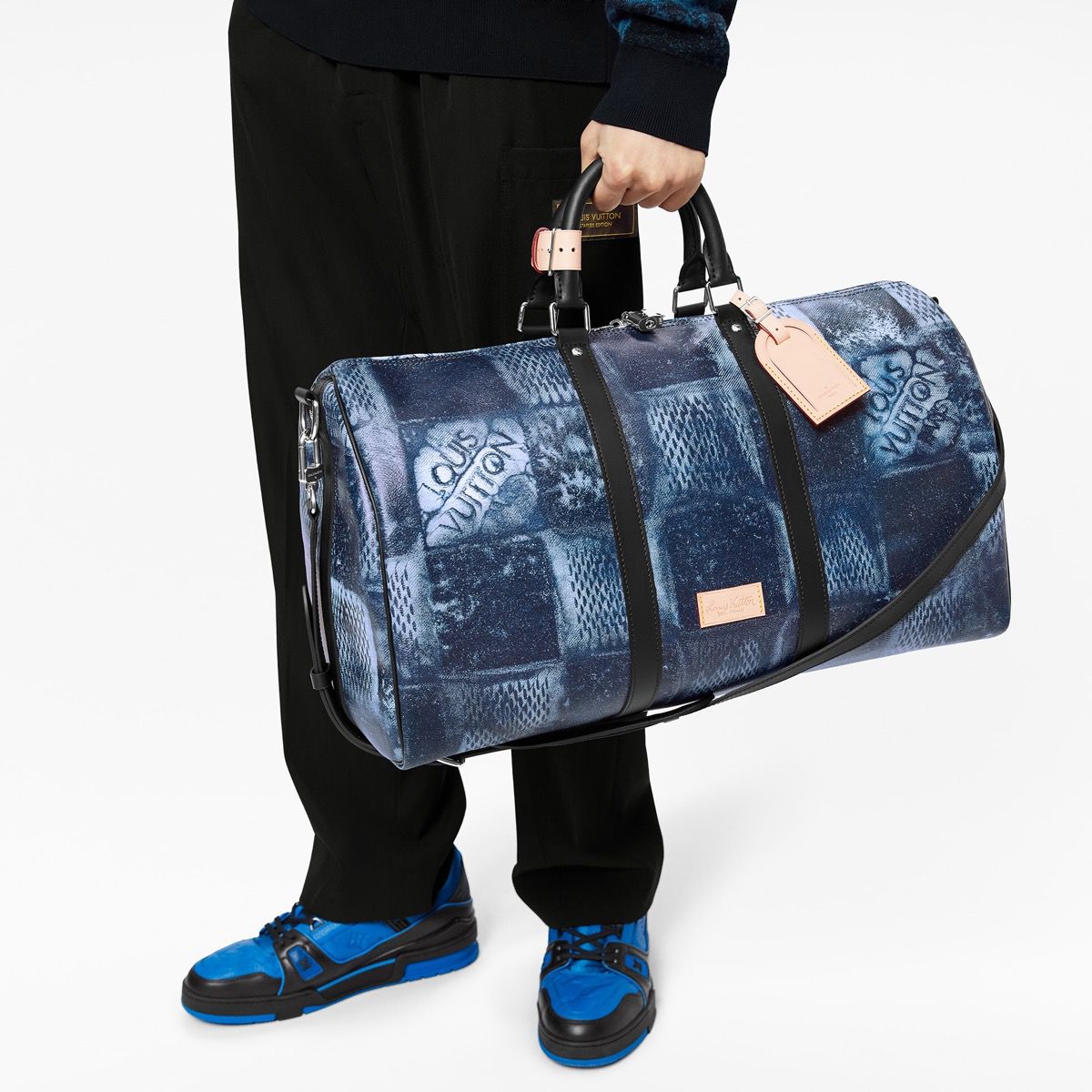 #n50059 l**is V*t*n damier salt canvas keepall bandouliere 50