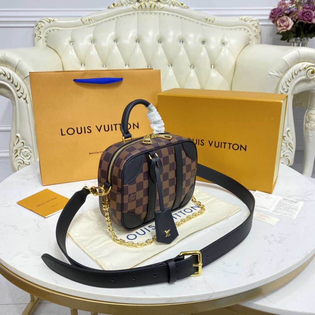 #n50063 l**is V*t*n damier ebene valisette souple bb handbag