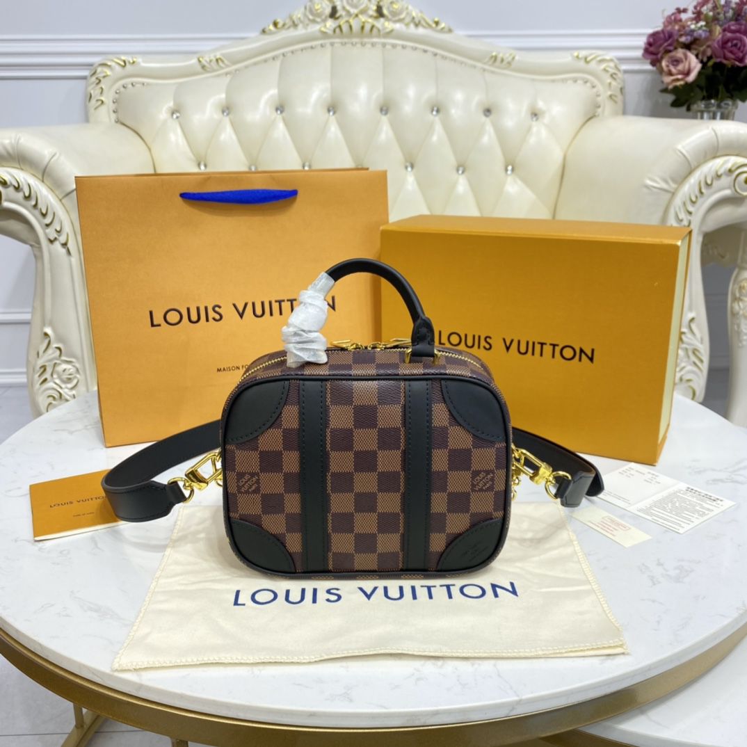 #n50063 l**is V*t*n damier ebene valisette souple bb handbag