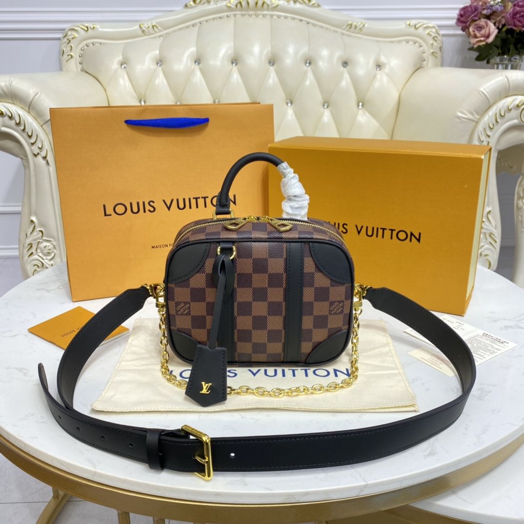 #n50063 l**is V*t*n damier ebene valisette souple bb handbag