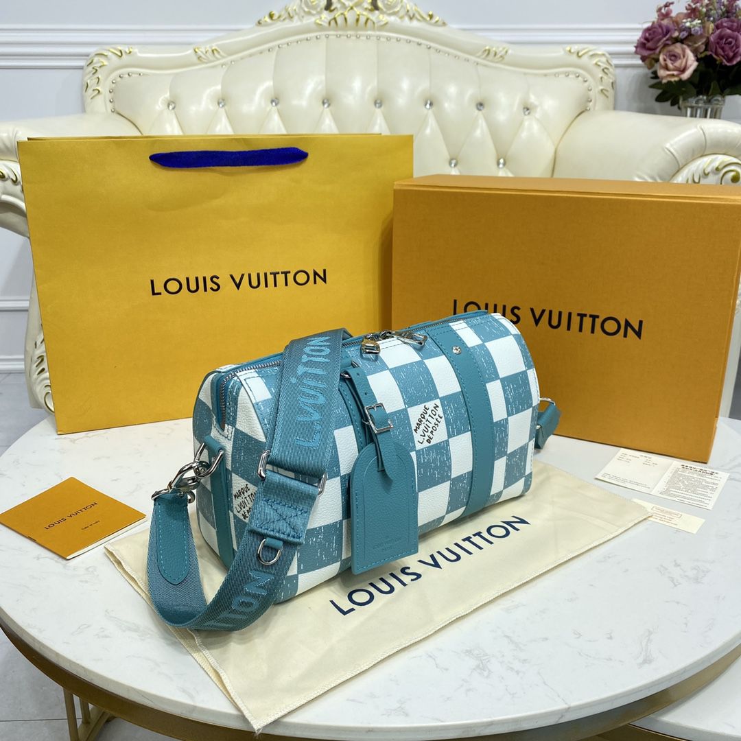 #n50076 l**is V*t*n damier checkerboard city keepall bag