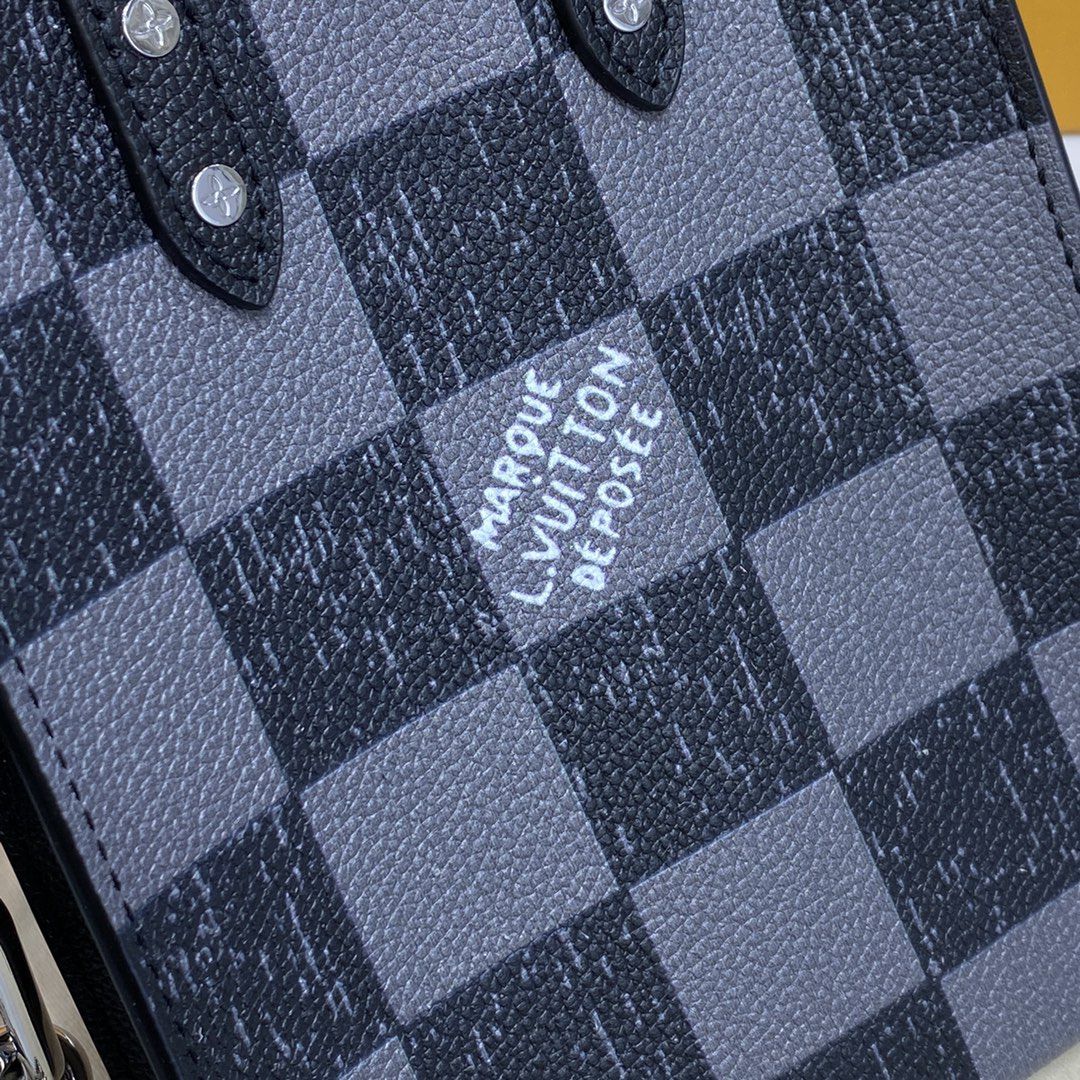 #n60479 l**is V*t*n damier checkerboard  sac plat xs bag