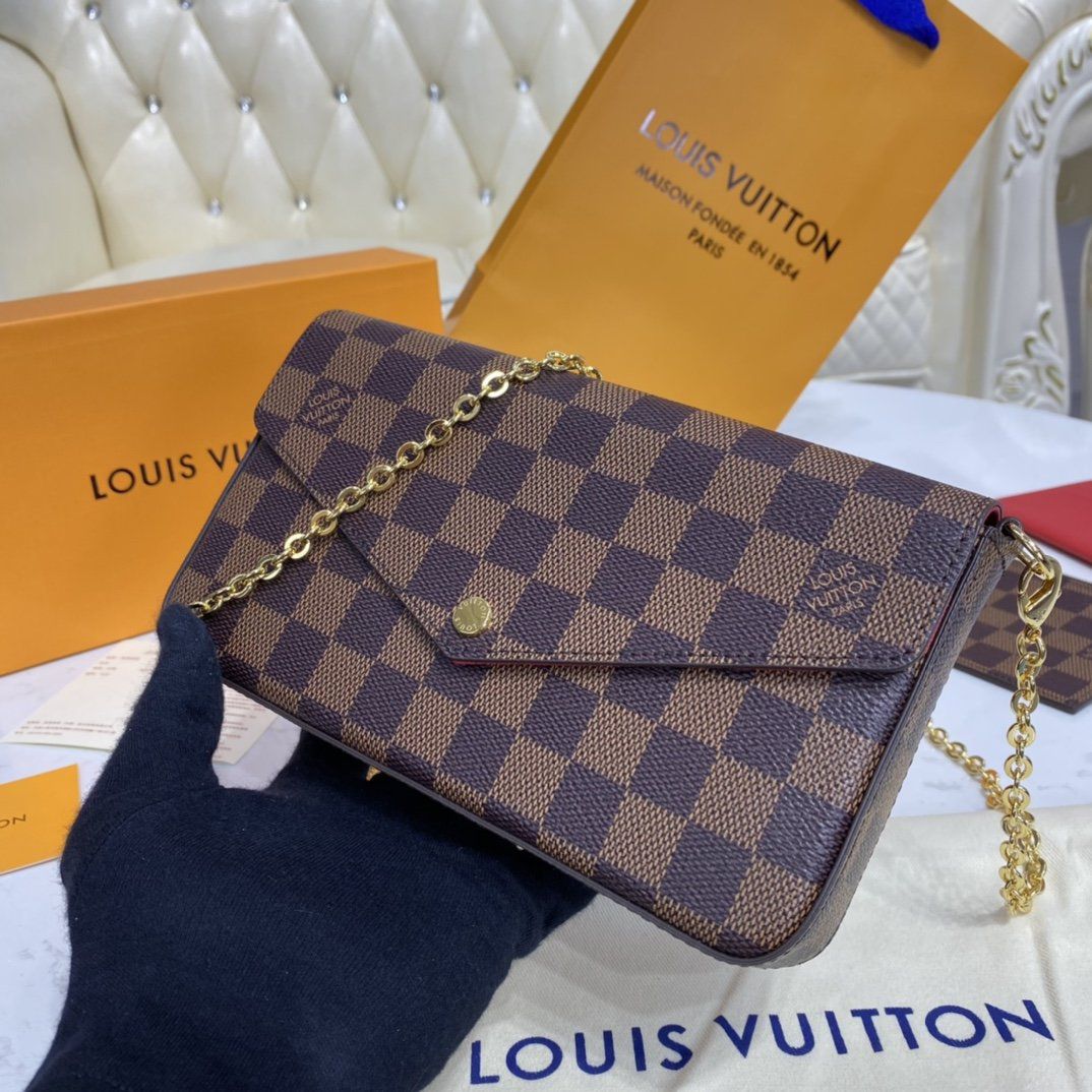 #n63032 l**is V*t*n damier ebene canvas pochette felicie