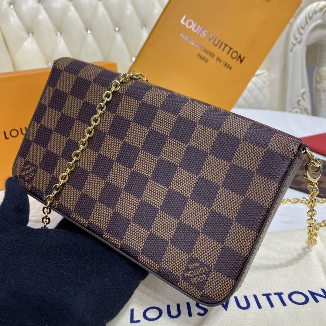 #n63032 l**is V*t*n damier ebene canvas pochette felicie