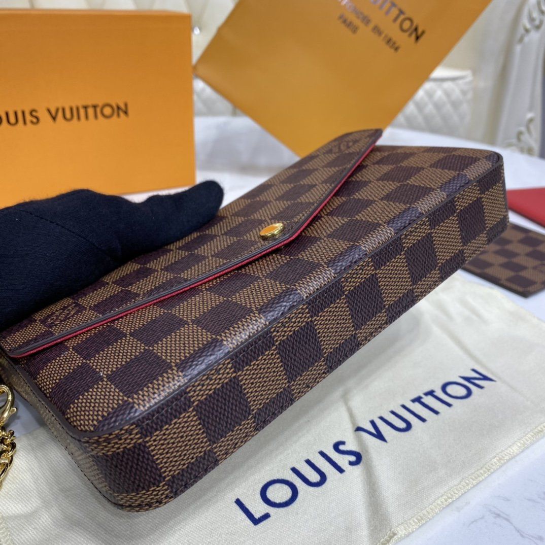 #n63032 l**is V*t*n damier ebene canvas pochette felicie
