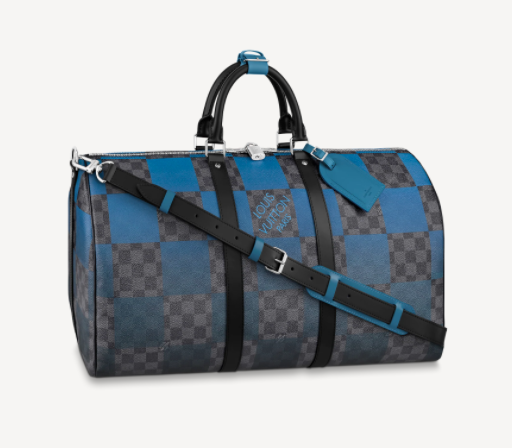 #n40410 l**is V*t*n blue damier graphite giant keepall bandouliere 50